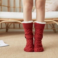 Idoravan ženske zimske debele čarape žene zimske debele papučene čarape sa hvataljkama koji nisu klizanje