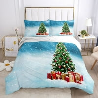 Slatka Santa Claus Reindeer Posteljina posteljina Posteljina mekani zimski kombinirani poklopac poklopca