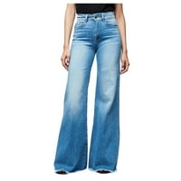 Žene Jeans Plus Veličina odobrenja modna casual labava oprana casual solid strijelke tanke hlače