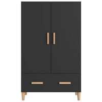 Highboard crna 27,6 x12.2 X45.3 Dizajnirano drvo