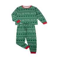 Sretan Božić Porodica koja odgovara pidžami setovi božićni cvjetni dugi rukavi hlače za spavanje spavaćice