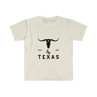 Thexas Estd Unise Softstyle majica, rustikalni autentični Texas Design