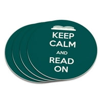 Budite mirni i čitajte na Knjige Coaster Set
