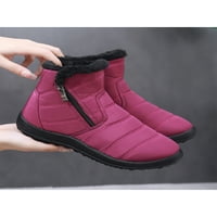 Ymiytan ženske tople čizme plišane obloge čizme za snijeg Fau Fur Winter Boot radne cipele Lagani patentni patentni patentni patentni patentni patentni patentni patentni patentni patentni patentni patentni patentni ljubičasti 5,5