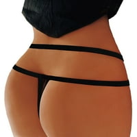 Homodles Ženska donje rublje - Slim Fit prozračni pamučni seksi rasteza srednji stručni remen crni s