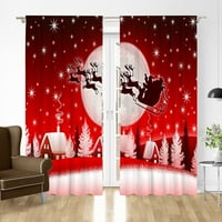 Yipa Moderno svjetlo filtriranje luksuznih dnevnih soba paneli kućni dekor Božićni tretmani za čišćenje Spavaća prozora zavjesa Božić W: 45 H: 106