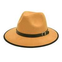 Kašika kašika kašika šešir vuneni gornji šešir jazz šešir retro crni ivice vunene šešir ravni potok