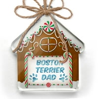 Ornament tiskao je jedan oboren pas i mačka tata boston terijer božićno neonblond