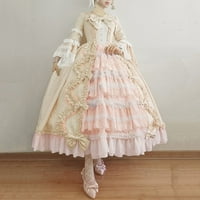 Fartey Womens Victorian Renesansne kostimi plus veličina čipke Trubacke rukavi Lolita haljine Vintage