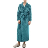 Žene Muškarci Zimska mekana puna boja gusta topla dugačka kupaonica Kućna haljina za spavanje, zeleni