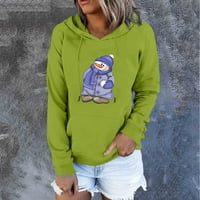 Ženska dukserica - Hoodie pad pulover tiskani dugih rukava modni modni modni iz $ zelene duksere