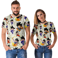 Anime majica za muškarce Ženska zmajeva Ball Print Casual Shortsleeve O-izrez Street majica za odrasle