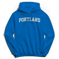 Portland grafički sportski sivi muški pamuk pulover hoodie