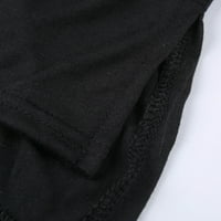 Ženske haljine Solid V-izrez za sunčanje Dužina koljena Ležerne prilike ljetne rukave crna 5xl