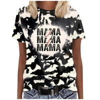 MLQIDK majice za žene Trendy personalizirani bejzbol mama Grafičke mame, tamno siva XL