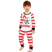 Božićna porodica Pajamas roditelj-dijete crvena zelena traka za spavanje i hlače dvodijelni set za majku
