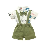 Kali_store Baby Boy Outfit Boy ljetne odjeće Toddler kratki setovi Pamučna majica i hlače dvodijelna