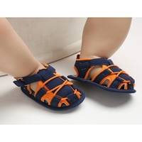 Bellella Baby Girls Flat Sandal Prvi hodači Sandale Magic Trape Crib Cipele Neklizajuće Ležerne cipele Svakodnevno i vanjski ljetni stanovi narančasti 0 meseci