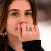 Wozhidaoke prstenovi za žene Vintage Sunflower dame Prsten za žene Angažovački prsten nakit pokloni Rođendanski pokloni za žene