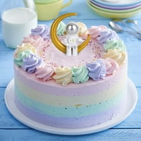 Jeashchat Prostor za rođendan Torper Topper Rođendan Cake za pečenje Aerospace 7-komadni set Astronaut