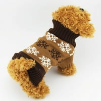 Džemper za pse Modni pleteni pahuljici uzorak akrilne vlakne Držite topli džemperi mačaka za kućne ljubimce za zimu
