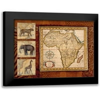 Tava Studios Crni moderni uokvireni muzej umjetnički print pod nazivom - Putovanje u Afriku I