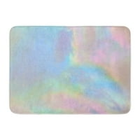 Akvarel svijetli iridescentni holografski biser osjetljiv i lijepa šarena prostirka za kadu na podnim