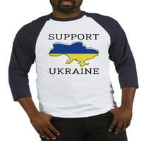 Cafepress - Podrška Ukrajinski bejzbol dres - pamučni bejzbol dres, majica za rukavu Raglan
