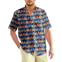 4. jula muške havajske majice SAD Nacionalna zastava grafički otisak majica ovratnik 3D Print na otvorenom