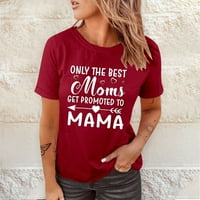 Ženske vrhove majica Tees Funny Slatka majica kratkih rukava Majčin dan Poklon Personalizirano pismo Ispis bluza