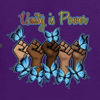 Divlji bobby jedinstvo je moć crna pride ženska grafička majica dugih rukava, ljubičasta, mala