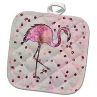 3drose slika svjetlucavanja i blistavog držača flaminga ptica