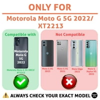 Talozna tanka futrola telefona Kompatibilna za Motorola Moto G 5G, mjesec februar Print, W kamperirani zaštitnik zaslona stakla, lagan, fleksibilan, ispis u SAD-u
