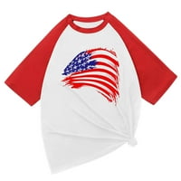 CLLIOS Dnevne majice za muškarce Patriotsko SAD zastava zastava tiska uzorak za ispis tees atletic crew vrat Top patchwork fitness teretana majica kratkih rukava