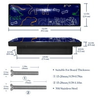 Pravoblica ručka ormara za pravokutni ormar vuče ručke ručke dinosaurske pločice sa vijcima nameštajni