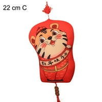 Tiger plišane kineske novogodišnje oženjene ukrase, godina zaliha tigrastih zabava, kineski čvor tassel