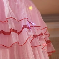 Luksuzna princeza Vrtni čipkani krevetnik krune neto krevet, sa LED žičarima String Dome komar za komarce, boje, 27. 102