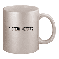 Ukradite srca - 11oz keramičke srebrne šalice za kafu