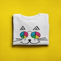 Hippie Cat sa naočarima Dukserica Muškarci -Mage by Shutterstock, muško 3x-velika