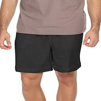 Glonme muški kratke hlače Elastične struke Summer Hlače s kratkim hlačama Čvrsta boja Classic Fit Beachwear