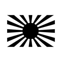 Rastuća zastava zastava zastava naljepnica naljepnica Die Cut - samoljepljivi vinil - Vremenska zaštitna - izrađena u SAD - Mnogo boja i veličina - Imperial Japanese