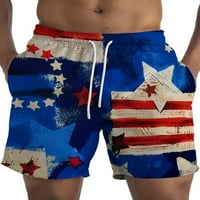 Colisha Muns Swim trunks 4. srpnja kratke hlače Američka zastava tiskane ljetne hlače, casual sportske nezavisnosti mini pantalone stil-b 4xl