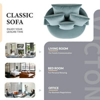 Moderna baršunasta stolica za slobodno vrijeme okrugla akcent za dnevni boravak Sofa sa jastucima -