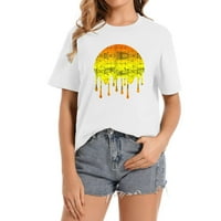 Kapljenje zalaska sunca Sažetak Art Ljeto Žene Slatke majice kratkih rukava - Moderne grafičke teže za ljeto