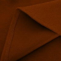 Symoidni ženski kaputi i jakne - seksi moda V-izrez Čvrsta duga rukavica bez rukava s smećem smeđe s