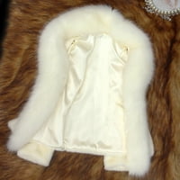 Tormeek ženski vrhovi, topli kardigan za žene, dame Elegantna solidna boja topla FAU pelt kaput jakna