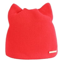 Sun Hat ženska jesen i zimska beanski šešir ruske kape toplo mačke šešire šalje crvene boje