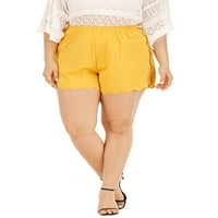 Zodanni Žene plus veličine kratke hlače velike struke prevelike kratke hlače vrećice mini pant na havaju na plaži crni xl