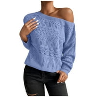 Ženske pulover s dugim rukavima, ležerni pleteni pulover