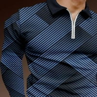 Polo majica Odjeća za odrasle Colorblock Interwoven Zip s dugih rukava Polo za odjeću na otvorenom